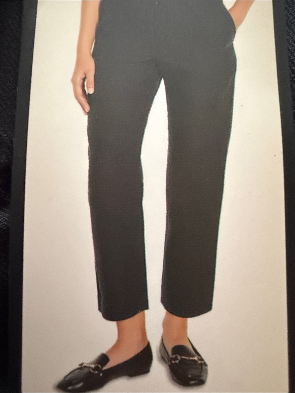 Banana Republic Black Tapered Crop Pants Size  S